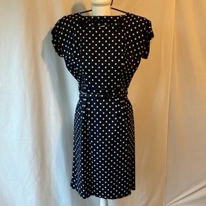 Vintage Ann Colby Women's Sheath Dress with Jacket Navy  Size 8
